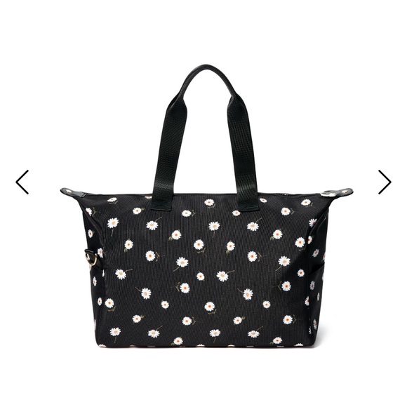 Alice + Olivia Daisy Print Graphic Duffel Weekender Workout Travel School Bag. - Picture 2 of 4